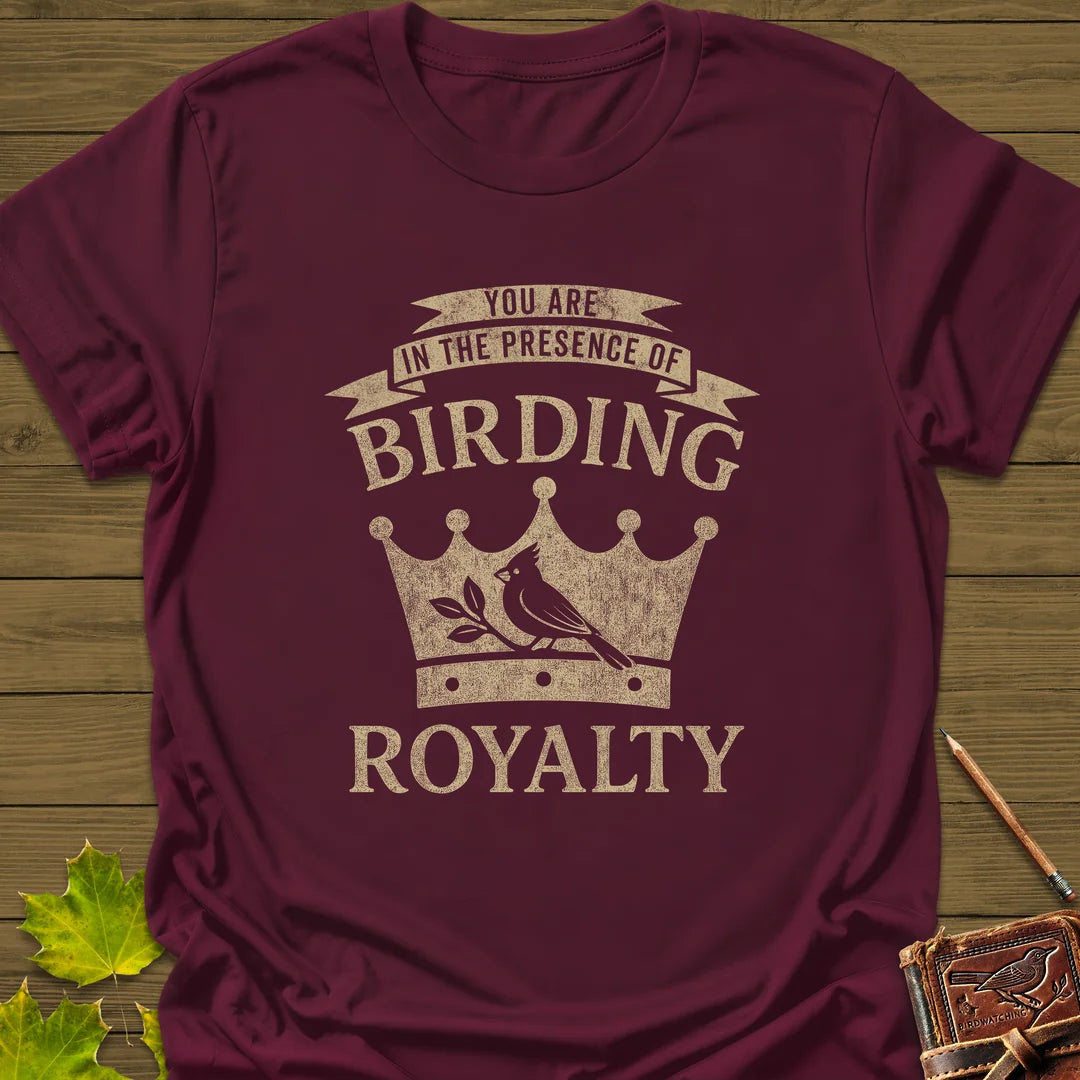 Birding Royalty T-Shirt in Maroon