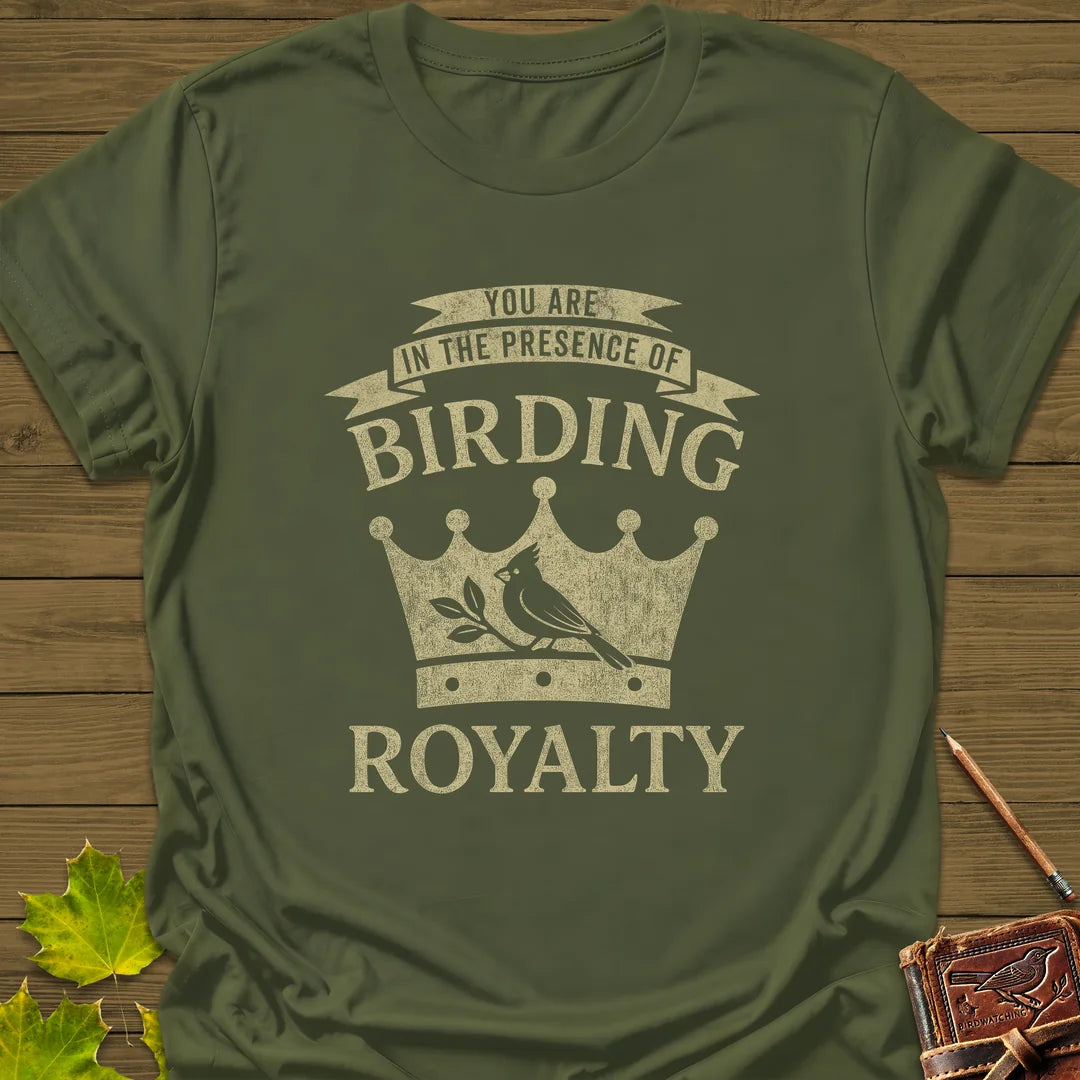 Birding Royalty T-Shirt in Military Green