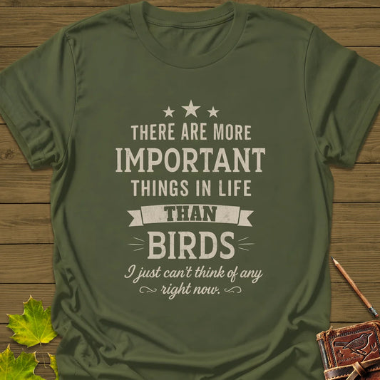 Important Things T-Shirt in Military Green