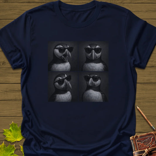 Photo Booth Puffin T-Shirt in Navy