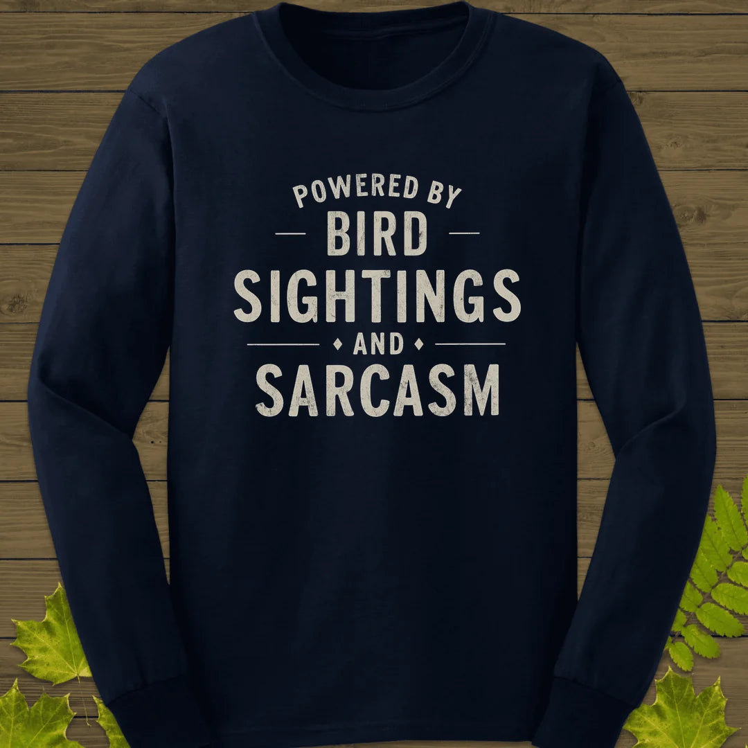 Birds and Sarcasm Long Sleeve in Navy