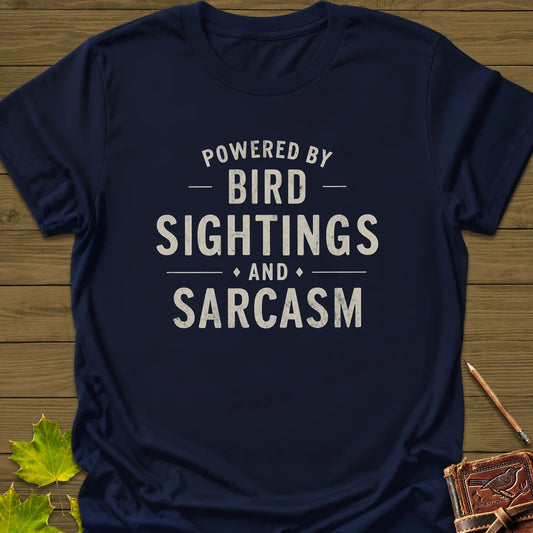 Birds and Sarcasm T-Shirt in Navy