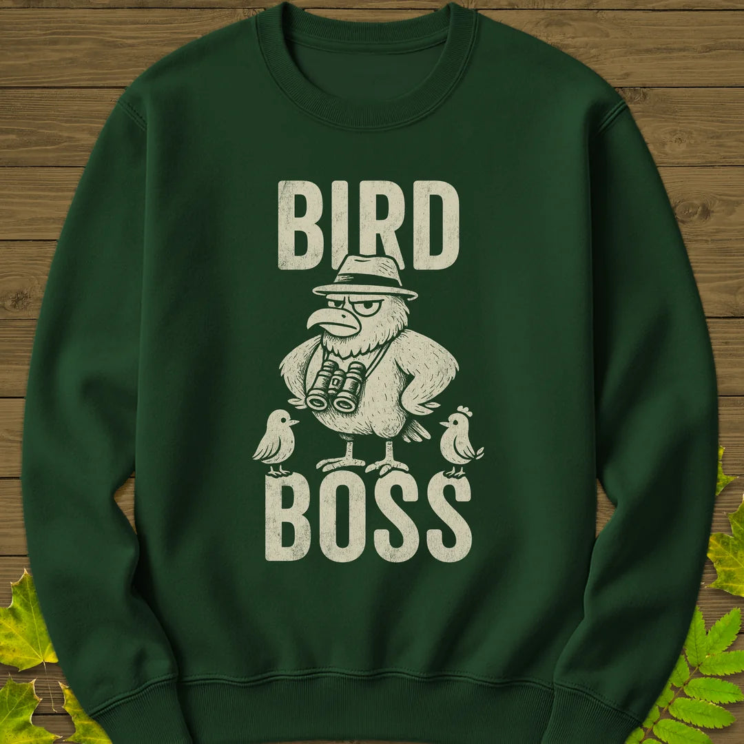 Bird Boss Sweatshirt in Forest Green