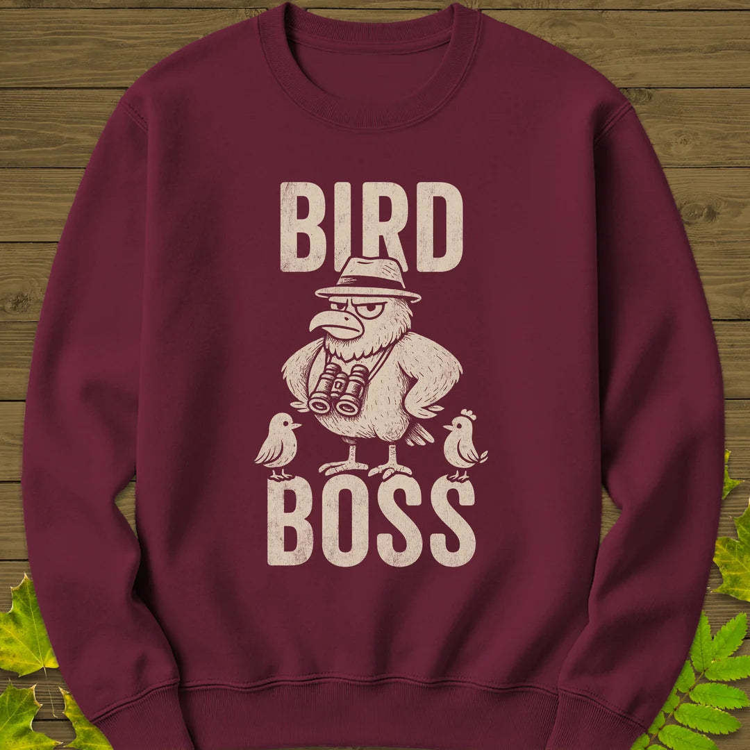 Bird Boss Sweatshirt in Maroon