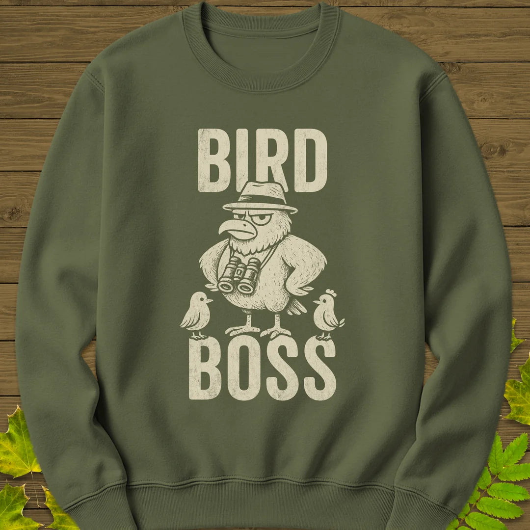 Bird Boss Sweatshirt in Military Green