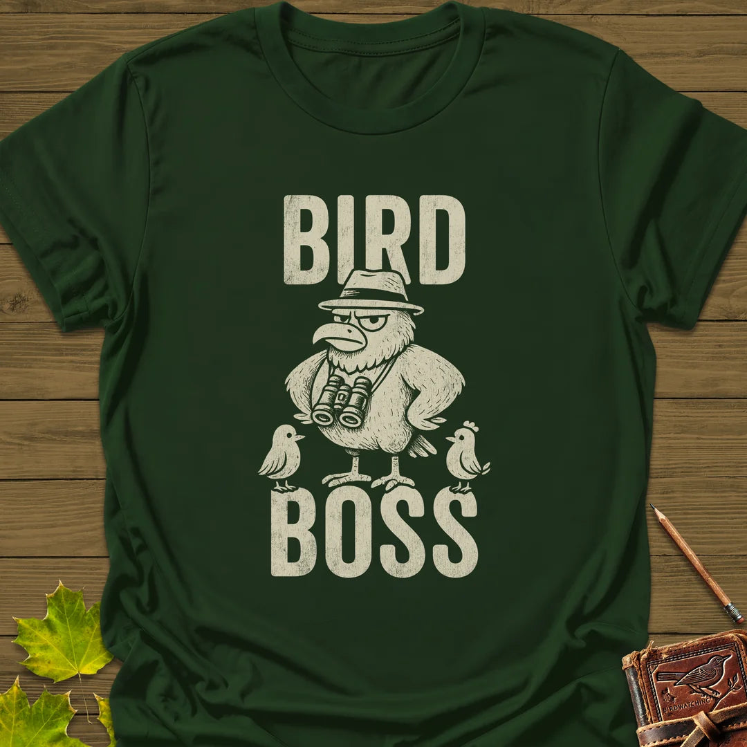 Bird Boss T-Shirt in Forest Green