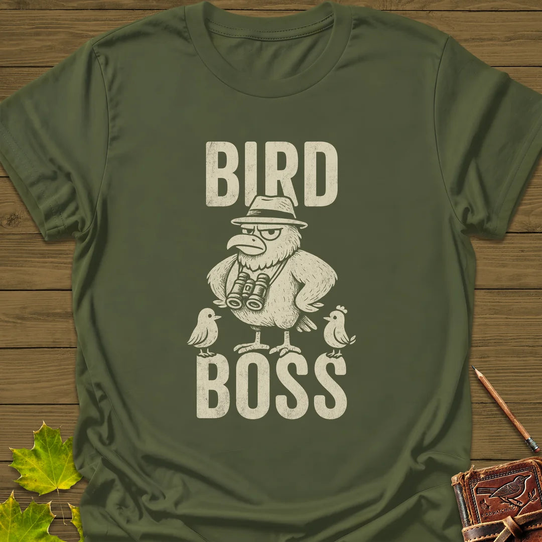 Bird Boss T-Shirt in Military Green
