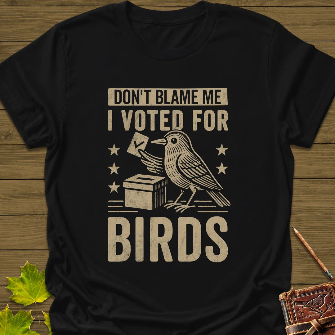 Voted For Birds T-Shirt in Black