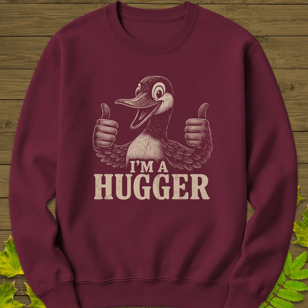 I'm a Hugger Sweatshirt in Maroon