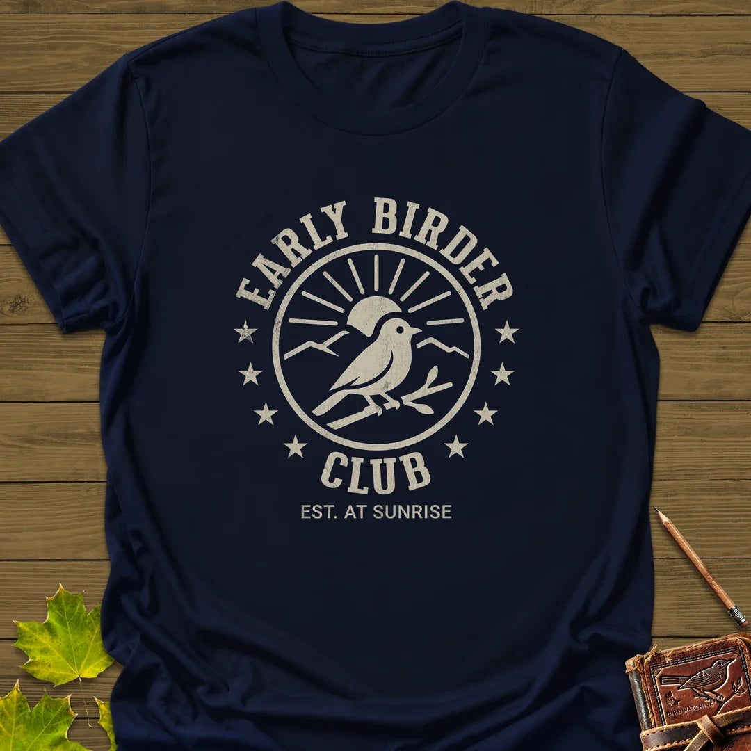 Early Birder Club T-Shirt in Navy
