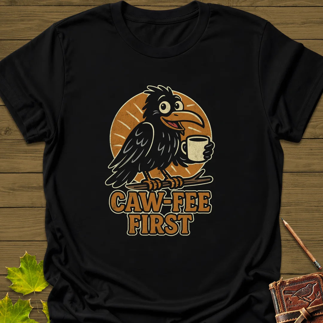 Caw-Fee First T-Shirt in Black