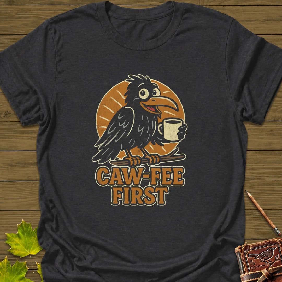 Caw-Fee First T-Shirt in Dark Heather