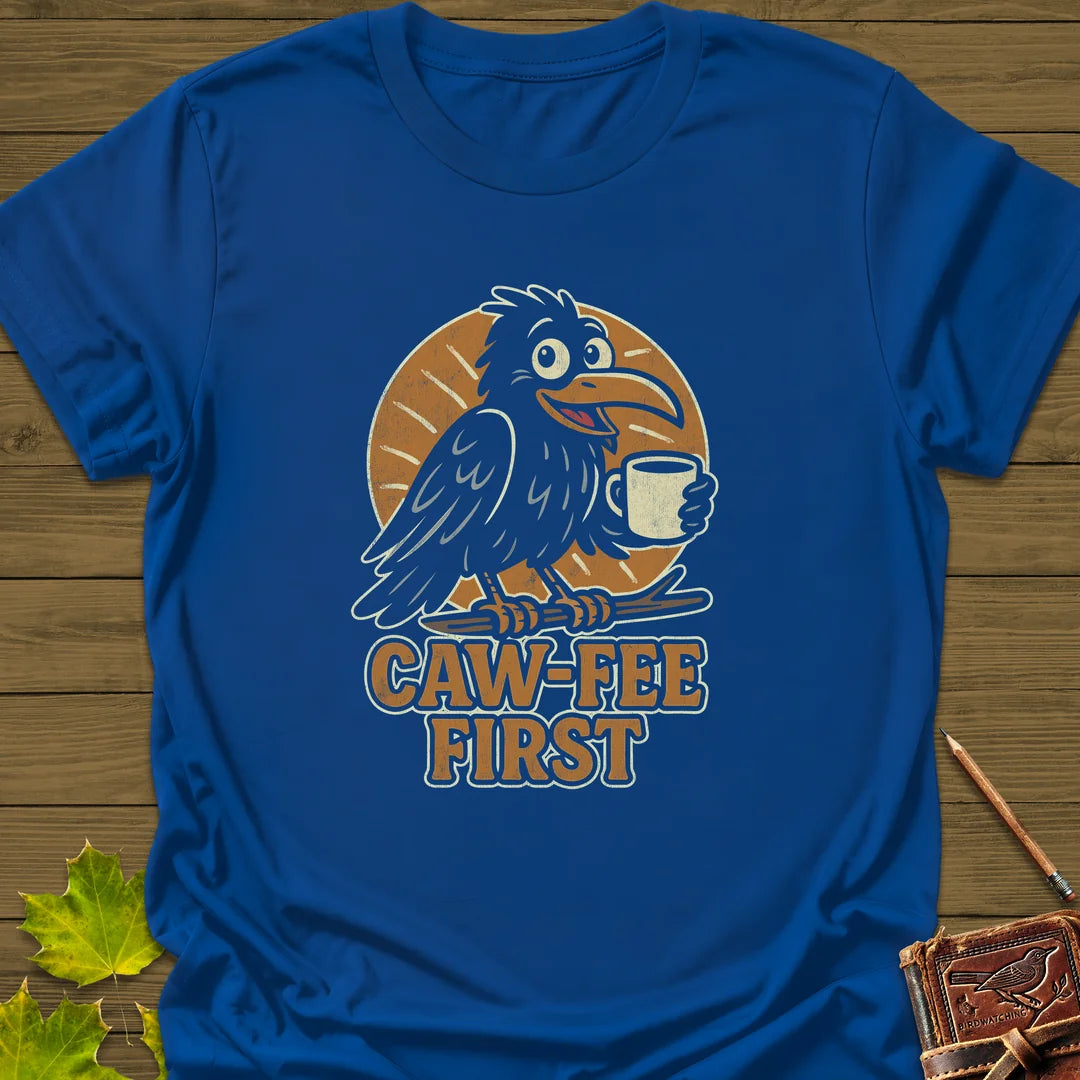 Caw-Fee First T-Shirt in Royal