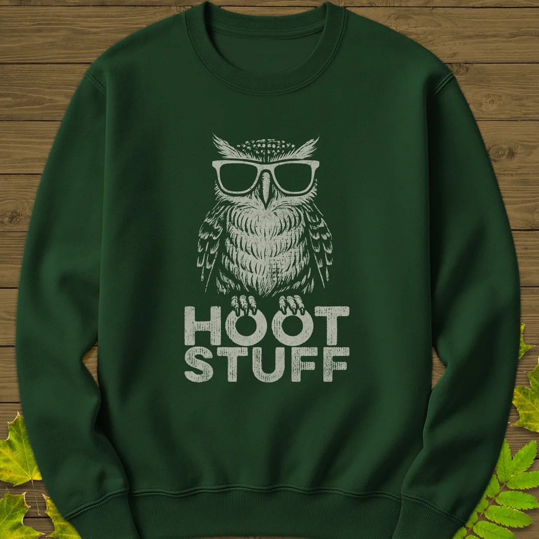 Hoot Stuff Sweatshirt in Forest Green