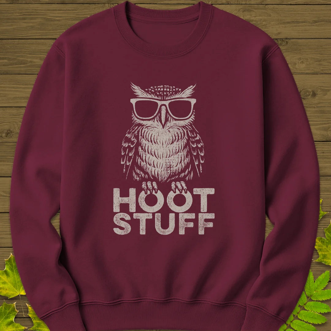 Hoot Stuff Sweatshirt in Maroon