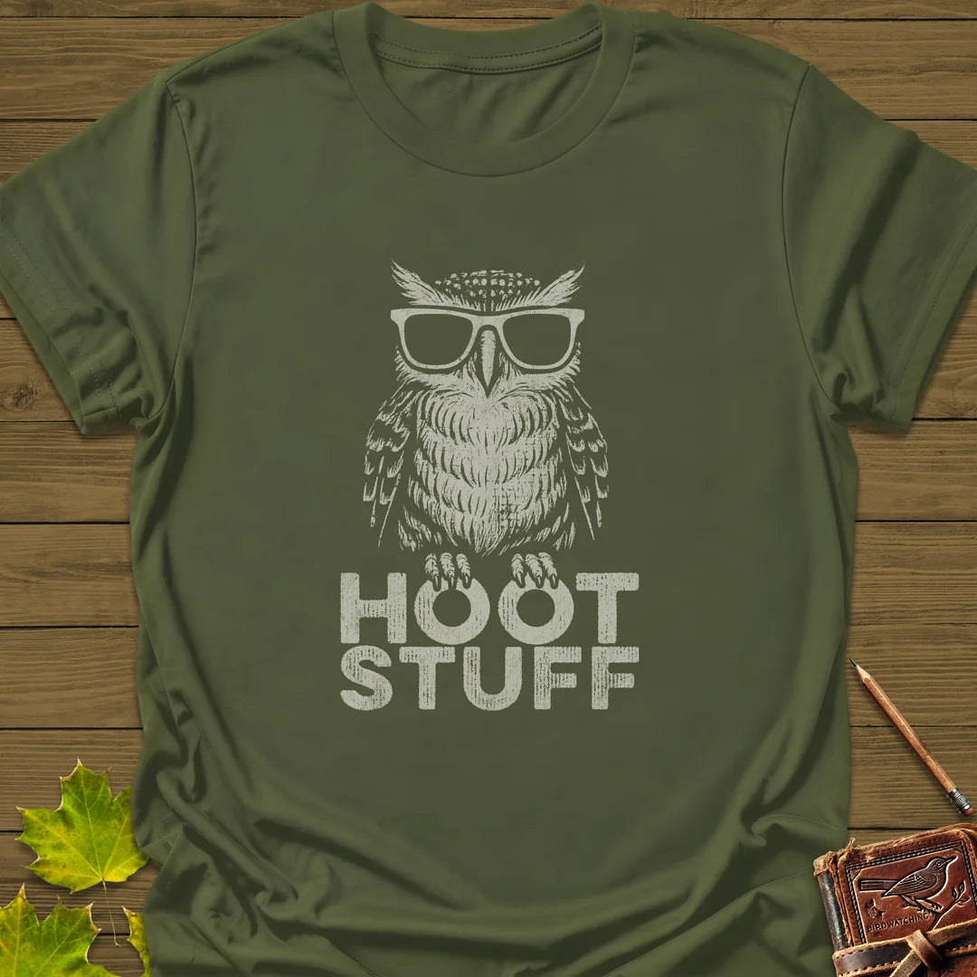 Hoot Stuff T-Shirt in Military Green