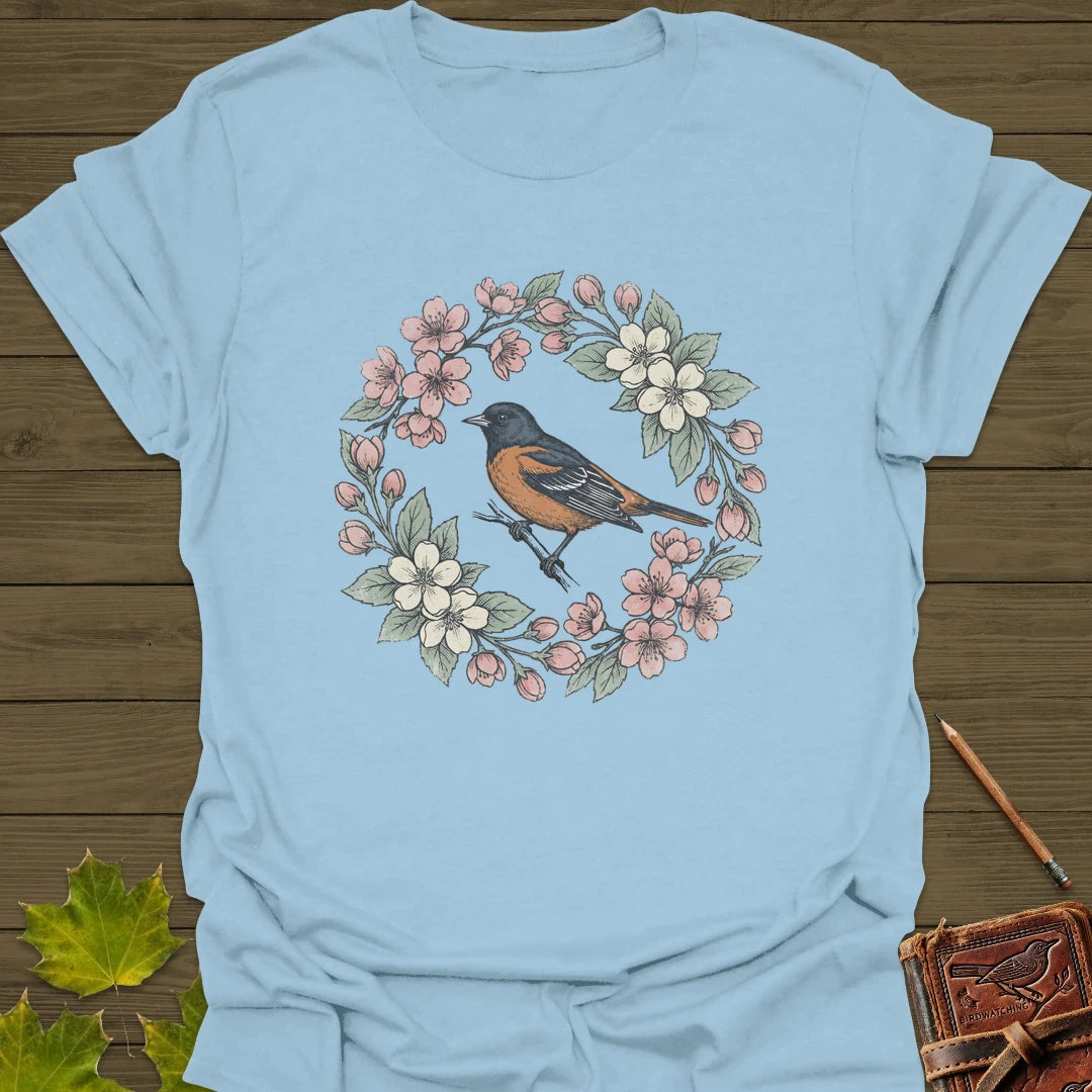 Oriole In Bloom T-Shirt Light Blue