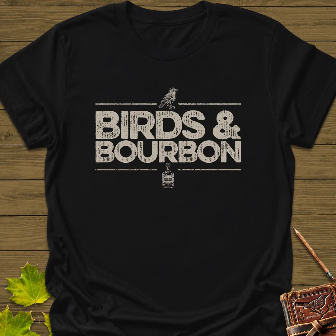 Birds & Bourbon T-Shirt in Black