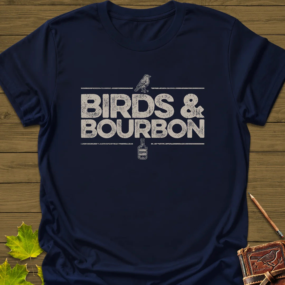 Birds & Bourbon T-Shirt in Navy