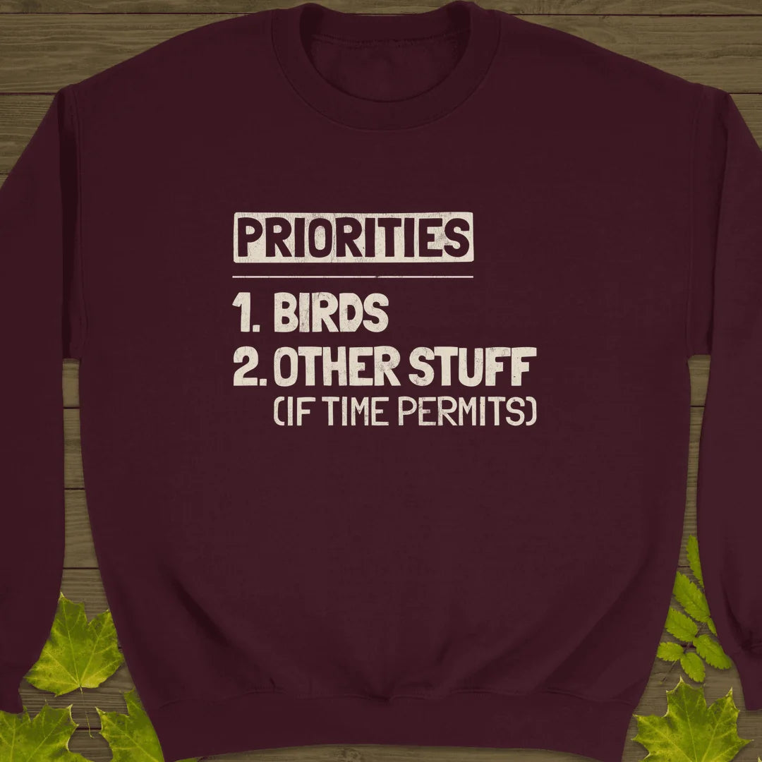 Priorities Sweatshirt in Maroon