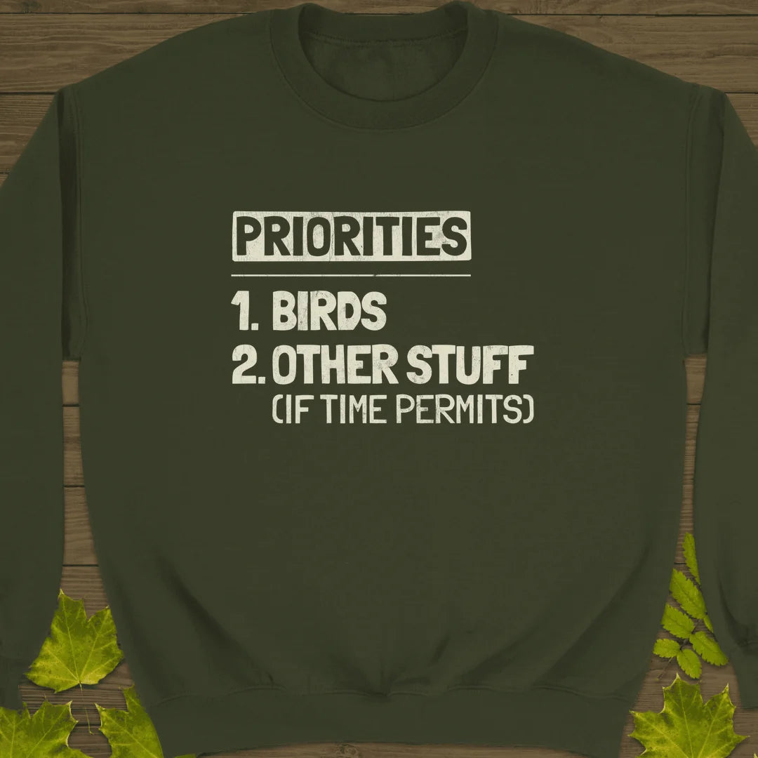 Priorities Sweatshirt in Military Green