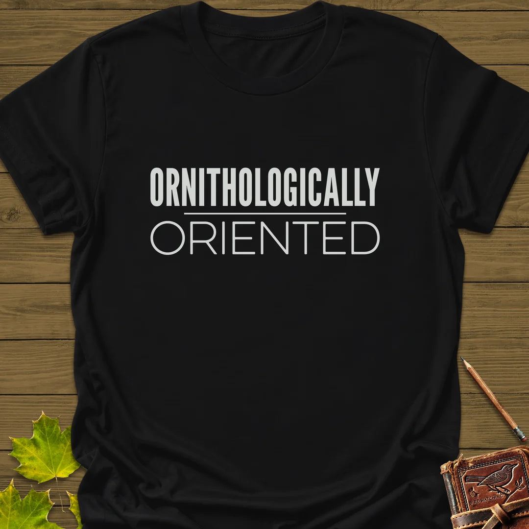 Ornithologically Oriented T-Shirt in Black