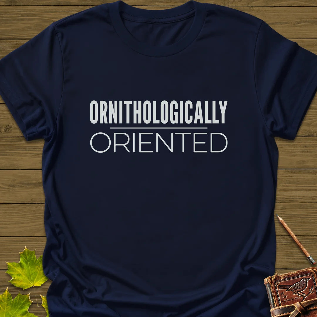 Ornithologically Oriented T-Shirt in Navy