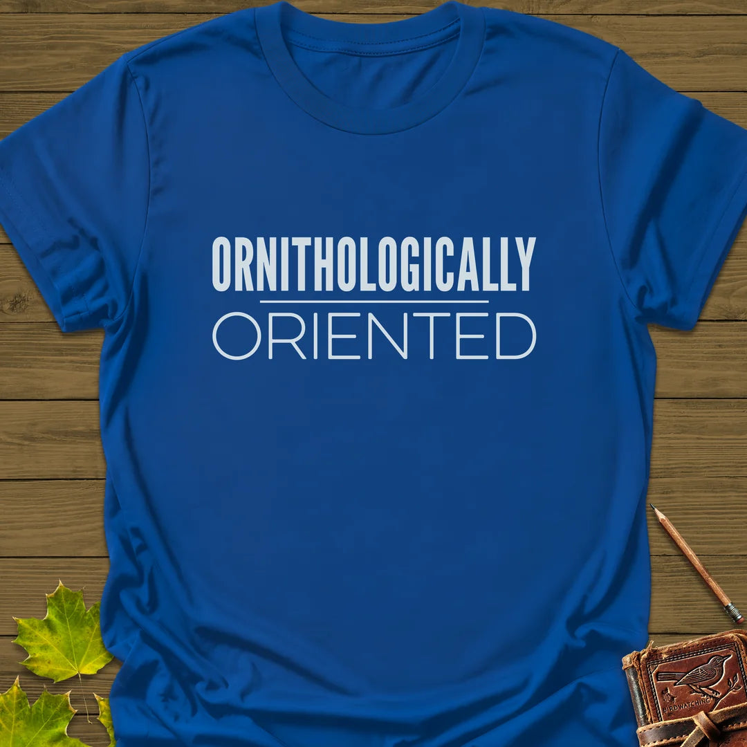 Ornithologically Oriented T-Shirt in Royal