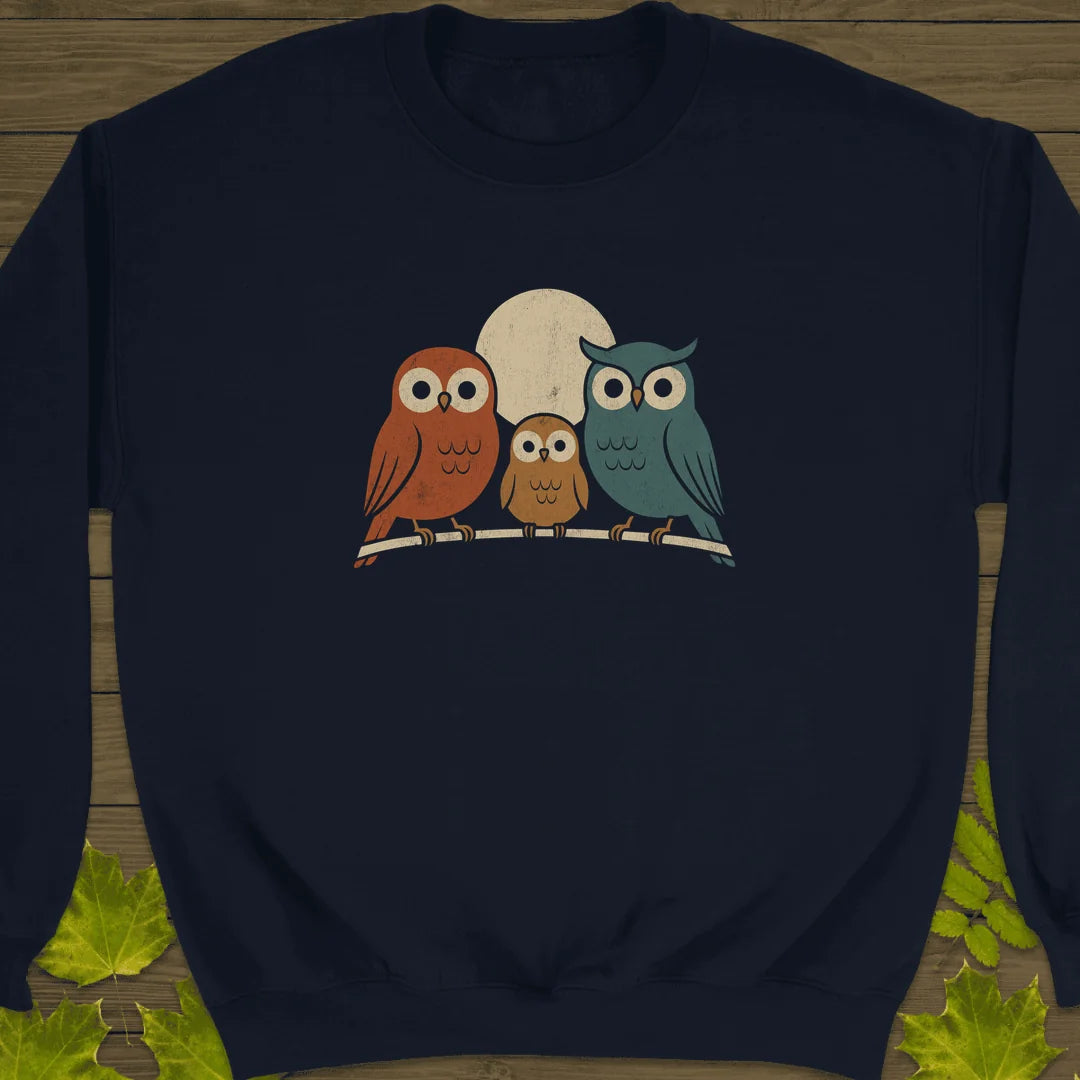 Moonlight Owls Sweatshirt in Navy