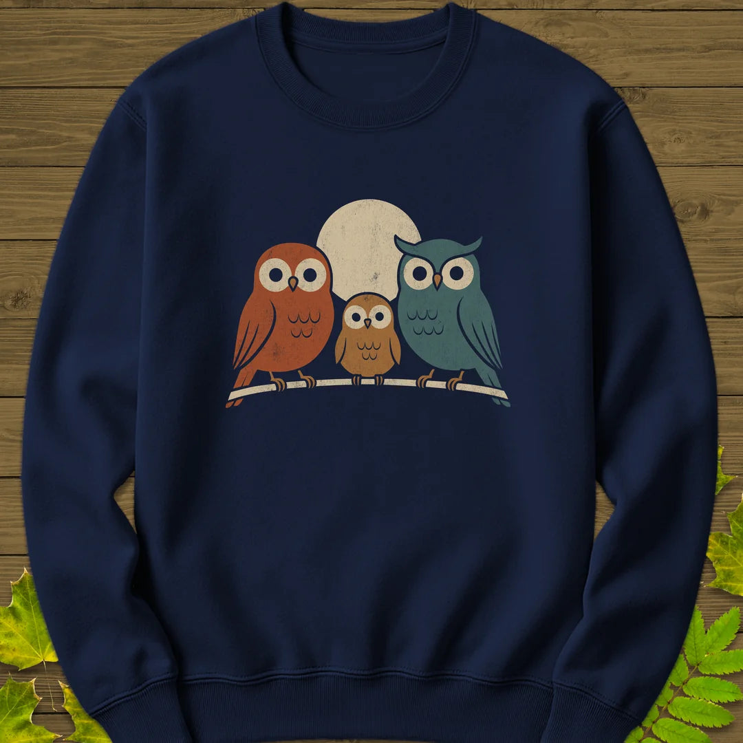 Moonlight Owls Sweatshirt in Navy