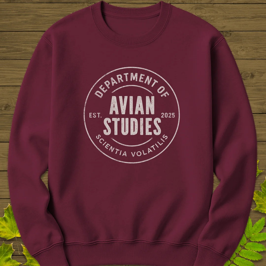 Avian Studies Sweatshirt in Maroon