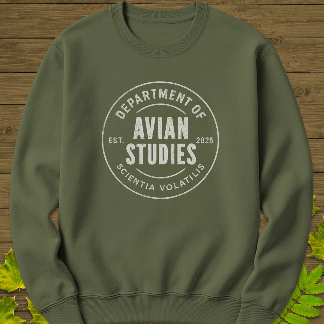 Avian Studies Sweatshirt in Military Green