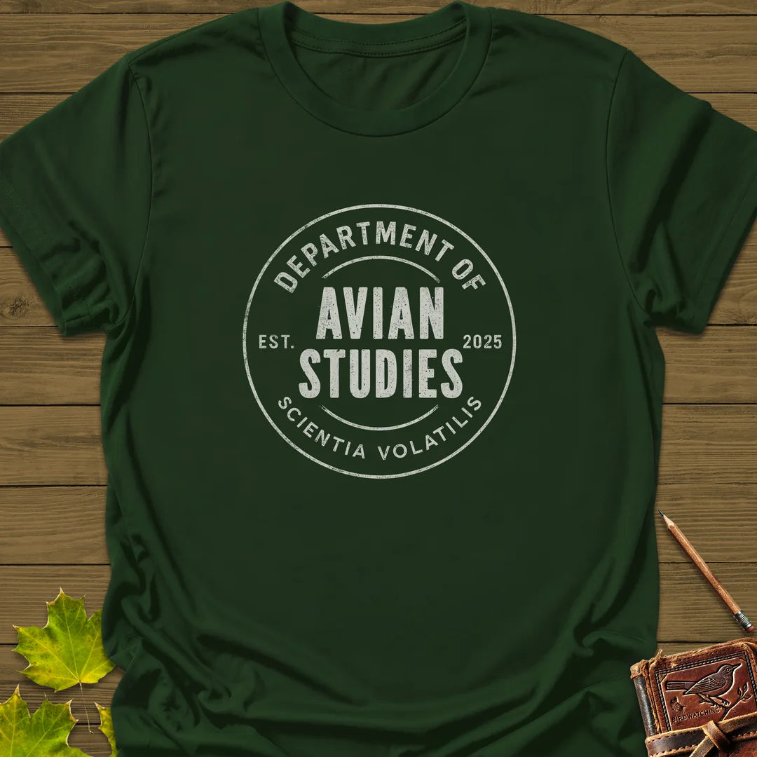 Avian Studies T-Shirt in Forest Green