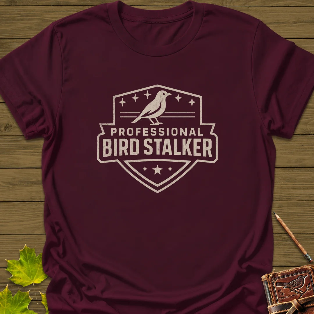 Bird Stalker T-Shirt in Maroon