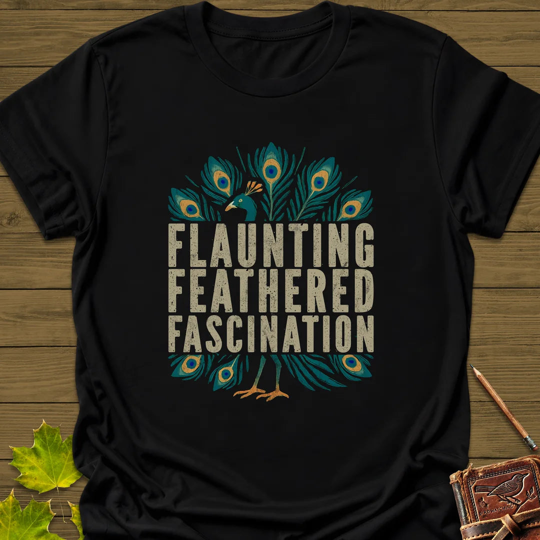 Feathered Fascination T-Shirt in Black