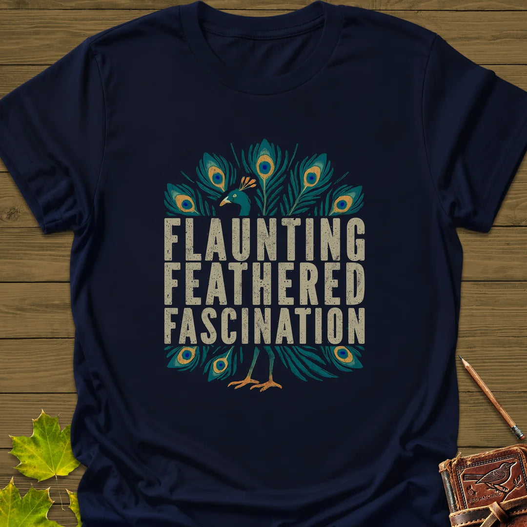 Feathered Fascination T-Shirt in Navy