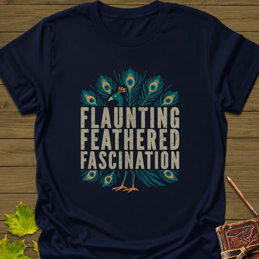 Feathered Fascination T-Shirt in Navy