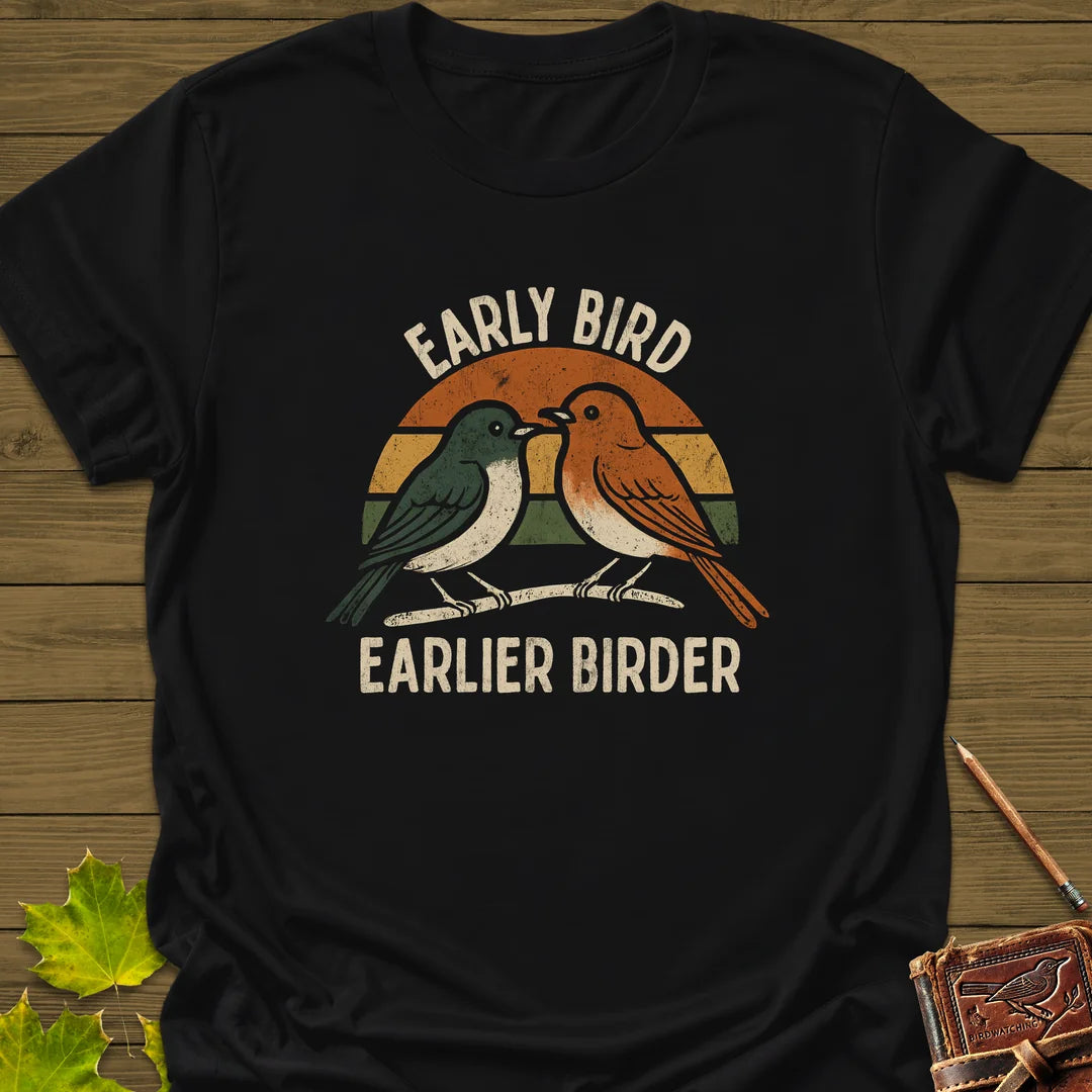 Earlier Birder T-Shirt in Black