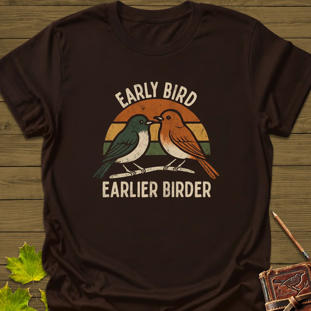 Earlier Birder T-Shirt in Dark Chocolate