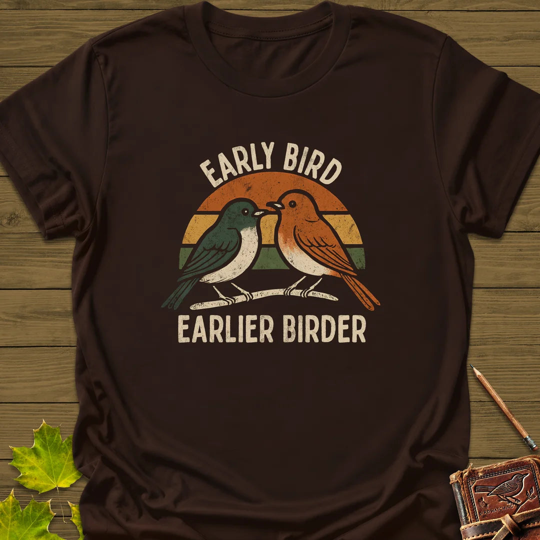 Earlier Birder T-Shirt in Dark Chocolate