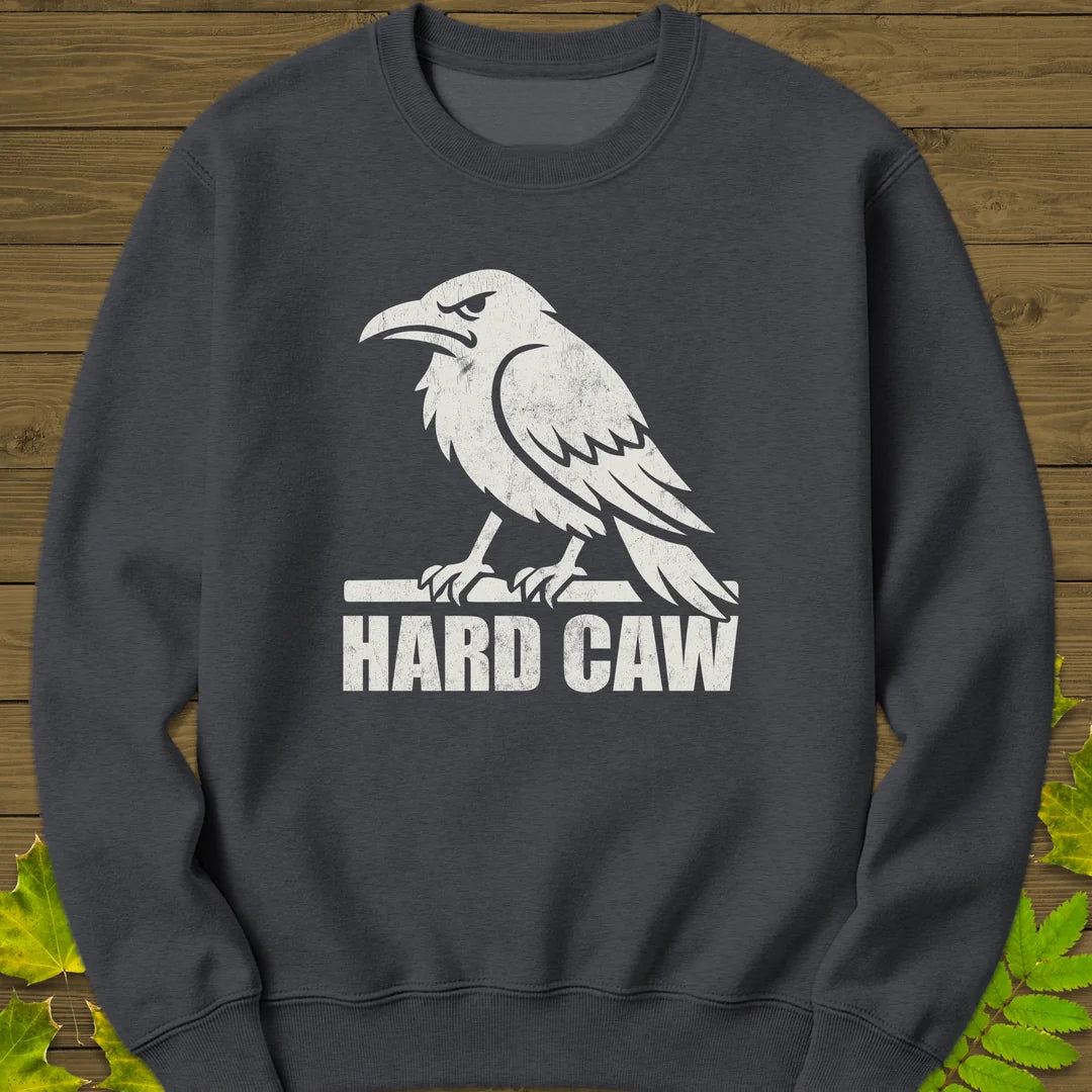 Hard Caw Sweatshirt in Dark Heather
