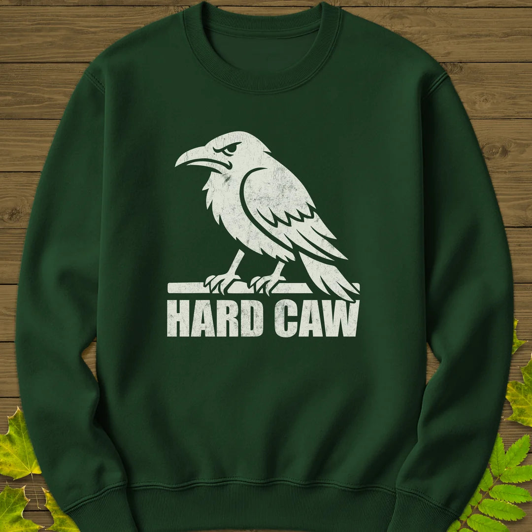 Hard Caw Sweatshirt in Forest Green