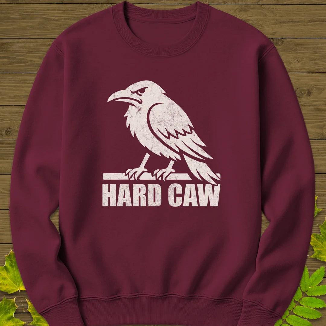 Hard Caw Sweatshirt in Maroon