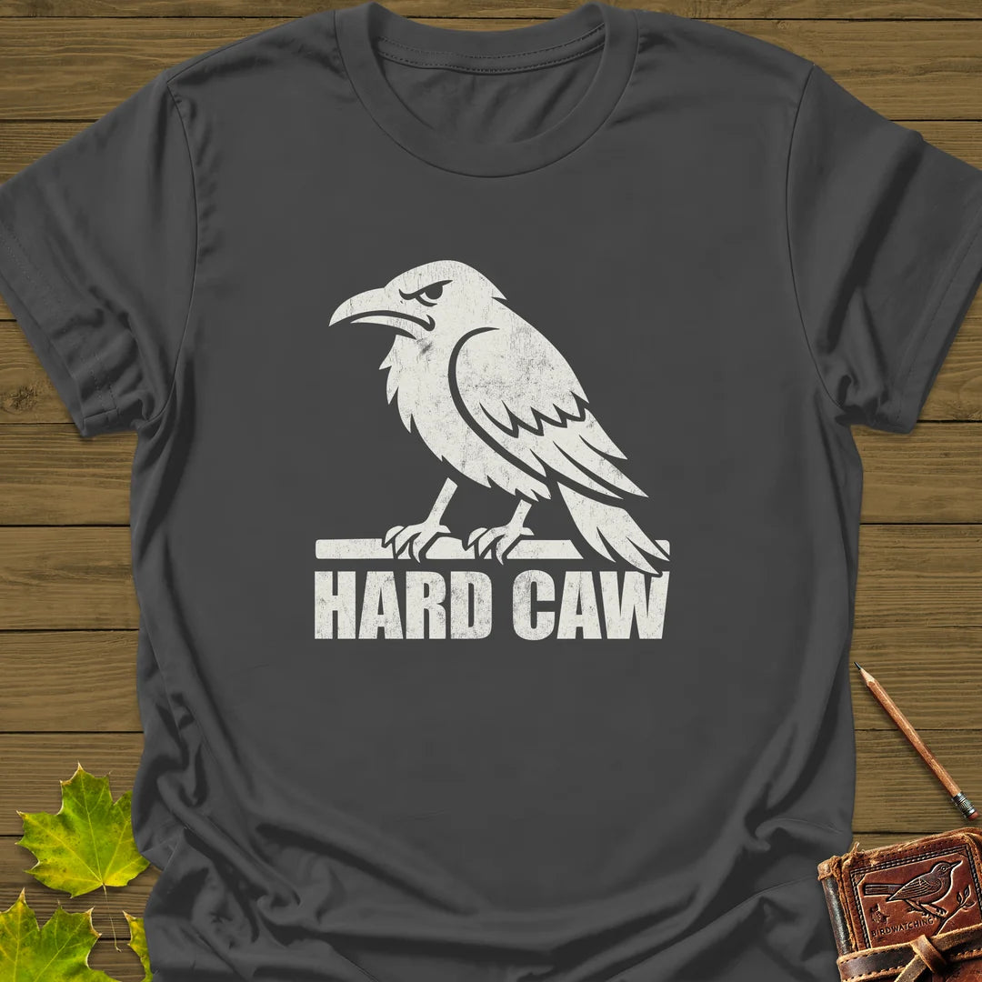 Hard Caw T-Shirt in Charcoal