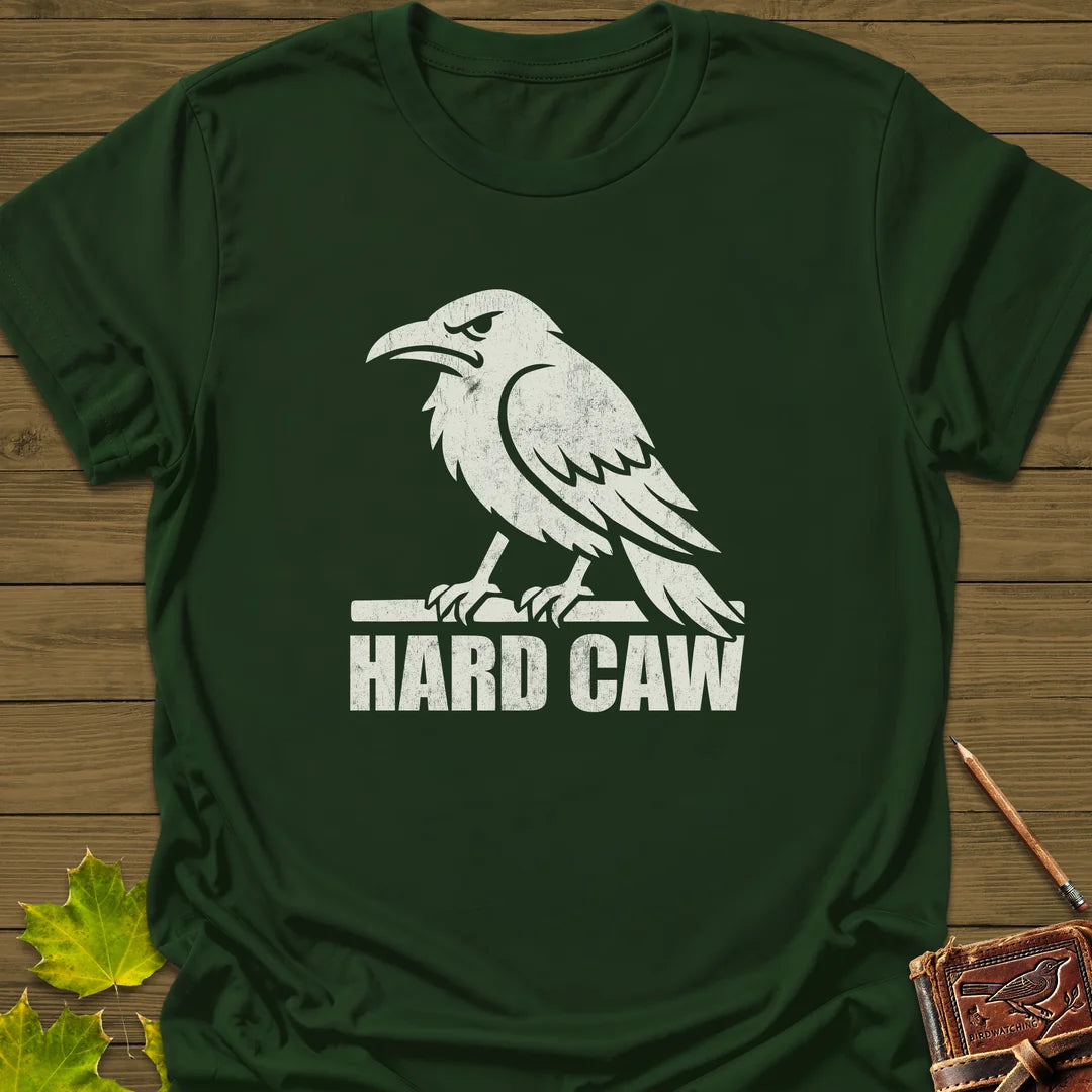 Hard Caw T-Shirt in Forest Green