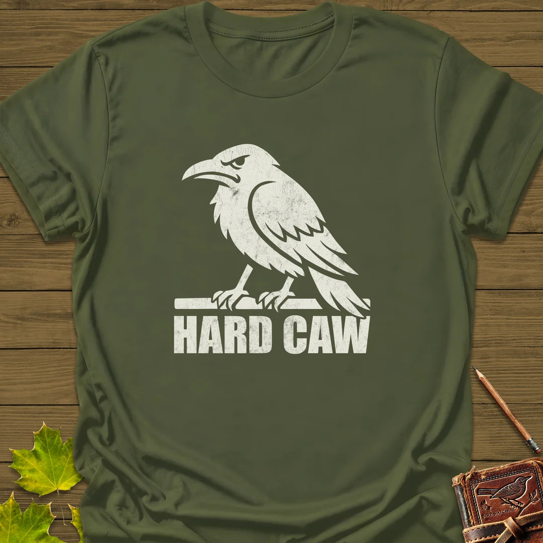 Hard Caw T-Shirt in Military Green