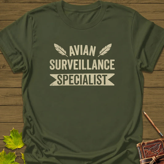 Avian Surveillance T-Shirt in Military Green