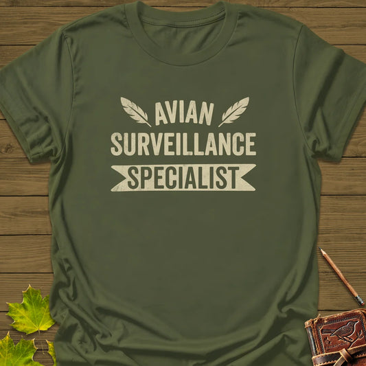 Avian Surveillance T-Shirt in Military Green