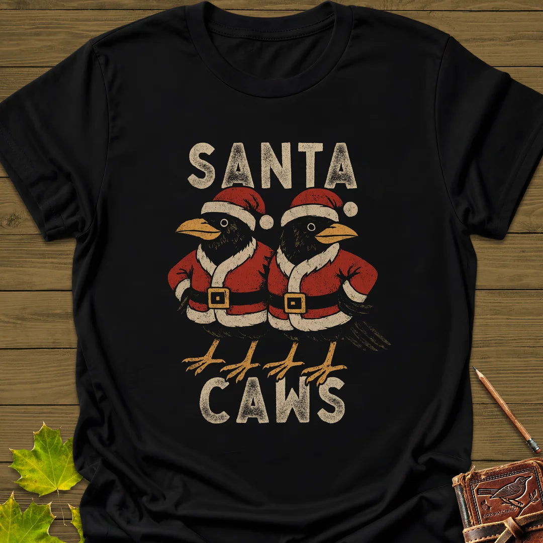 Santa Caws T-Shirt in Black