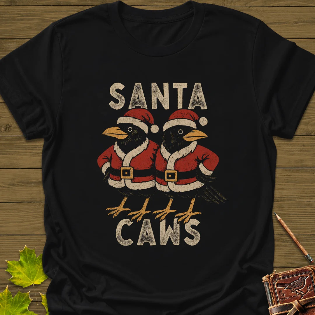 Santa Caws T-Shirt in Black